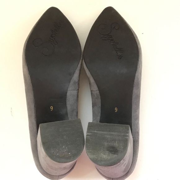 SEYCHELLES Chunky Heel Suede Pointed Toe Heels Gray Women’s Size 9 - Picture 14 of 16